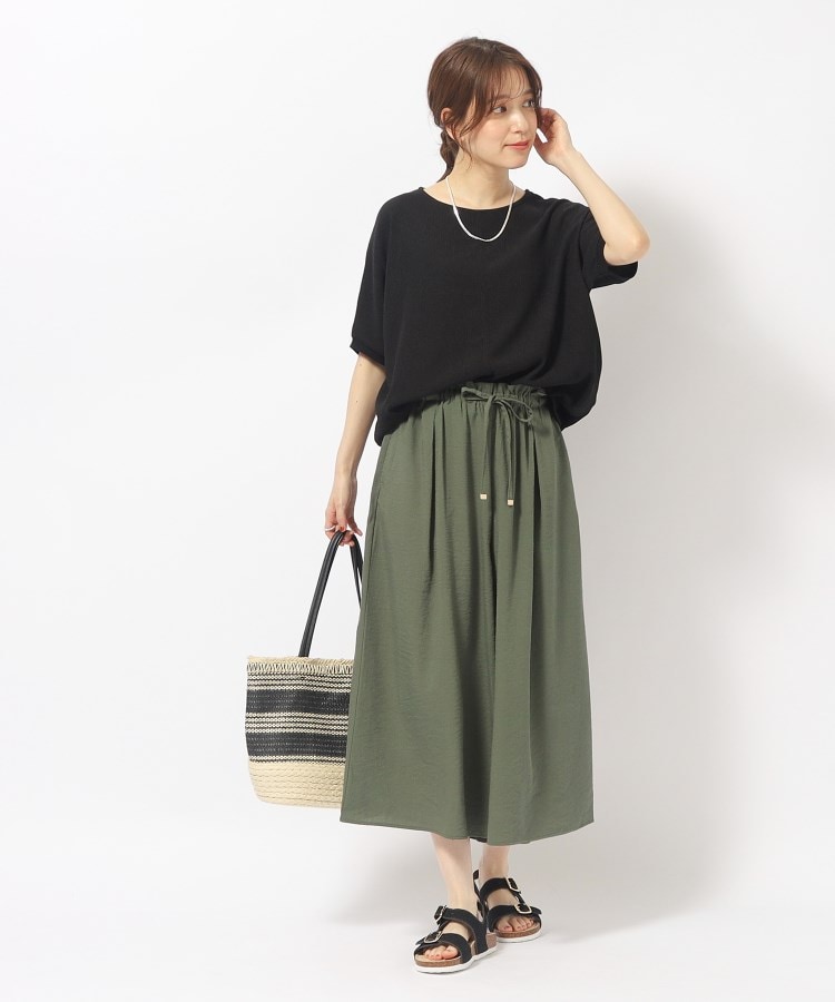 シューラルー/ドレスキップ(SHOO・LA・RUE/DRESKIP)の【洗える】低身長さんにも ウエストドロストスカーチョ3