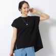 シューラルー/ドレスキップ(SHOO・LA・RUE/DRESKIP)の【洗える/UV】Aライン 後ろタック フレンチトップス ブラック(019)