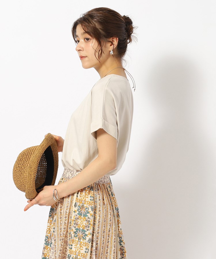 シューラルー/ドレスキップ(SHOO・LA・RUE/DRESKIP)の【洗える/UV】お袖ロールアップゆるTシャツ2