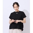 シューラルー/ドレスキップ(SHOO・LA・RUE/DRESKIP)の【洗える/UV】お袖ロールアップゆるTシャツ ブラック(019)