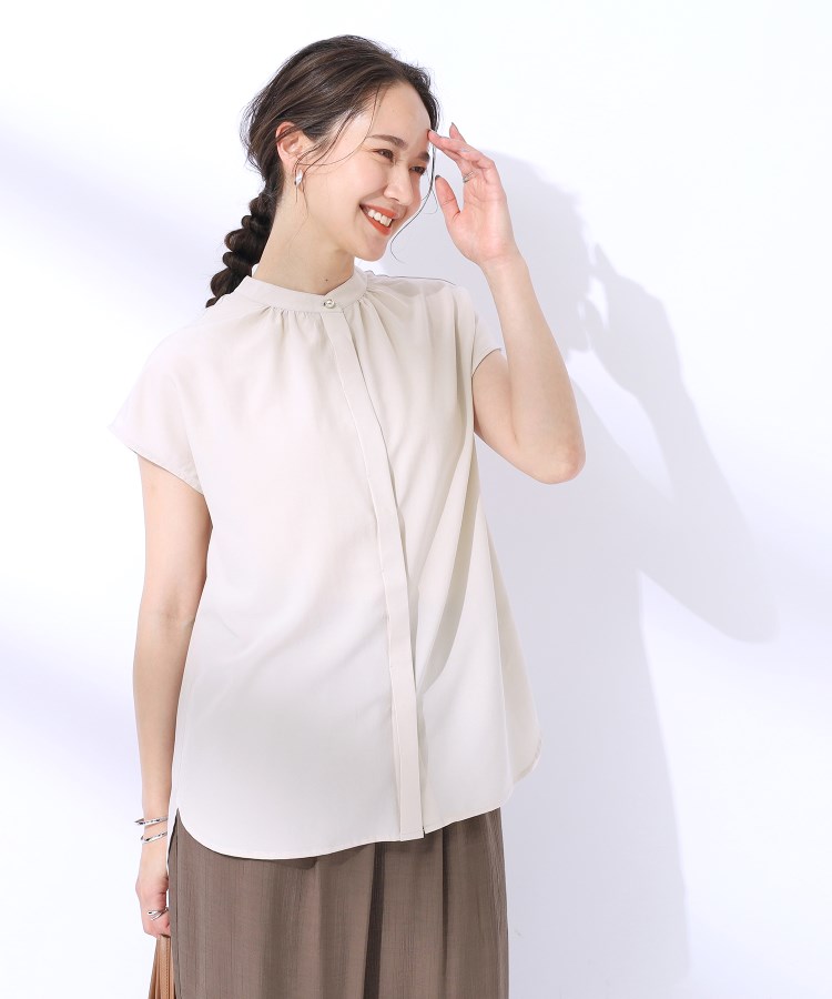 シューラルー/ドレスキップ(SHOO・LA・RUE/DRESKIP)の【洗える/UV】無理せずキレイ 着まわししやすい 大人のバンドカラーブラウス6
