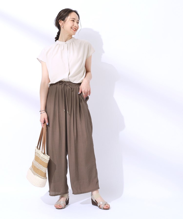 シューラルー/ドレスキップ(SHOO・LA・RUE/DRESKIP)の【洗える/UV】無理せずキレイ 着まわししやすい 大人のバンドカラーブラウス8