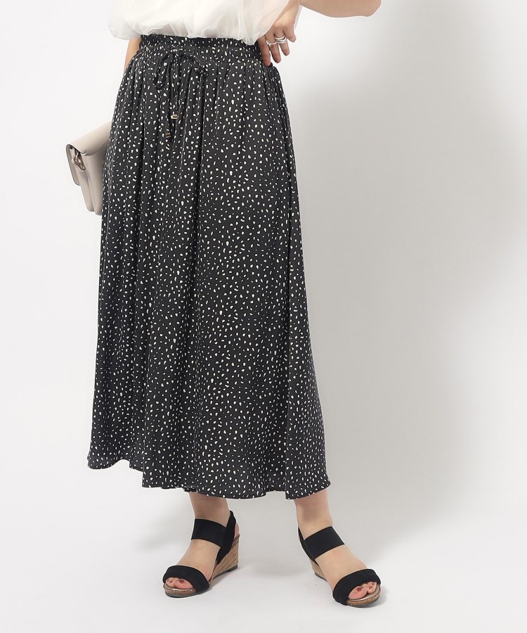無理せずキレイ】ロングシーズン活躍 サテンフレア ワイドスカー 無理せずキレイ】ロングシーズン活躍 サテンフレア ワイドスカー