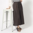 シューラルー/ドレスキップ(SHOO・LA・RUE/DRESKIP)の【無理せずキレイ】ロングシーズン活躍 サテンフレア ワイドスカーチョ チャコールグレー(014)