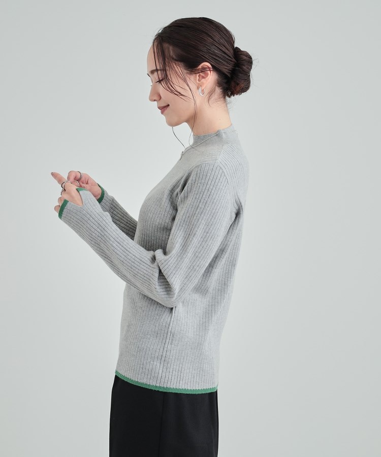 シューラルー/ドレスキップ(SHOO・LA・RUE/DRESKIP)の【洗える】1枚でこなれ見え 配色ライン リブハイネックニット14