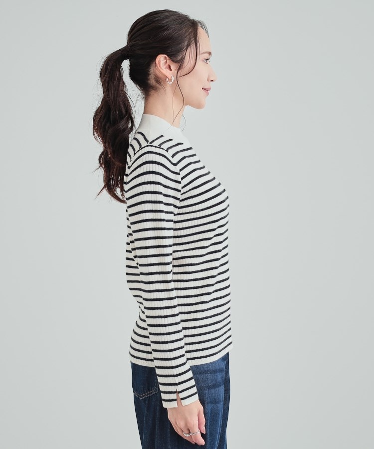 シューラルー/ドレスキップ(SHOO・LA・RUE/DRESKIP)の【洗える】1枚でこなれ見え 配色ライン リブハイネックニット28