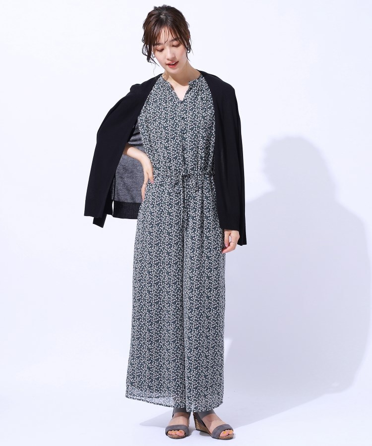 無理せずキレイ】大人の上品コーデが一枚で決まる シフォン花柄 無理せずキレイ】大人の上品コーデが一枚で決まる シフォン花柄