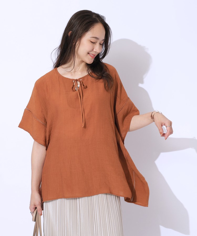 シューラルー/ドレスキップ(SHOO・LA・RUE/DRESKIP)の【2点セット】スラブポンチョ風ブラウス＋タンクトップ9