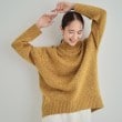 シューラルー/ドレスキップ(SHOO・LA・RUE/DRESKIP)の【体型カバー】ふわふわミックスヤーン ハイネックニット イエロー(031)