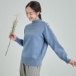 シューラルー/ドレスキップ(SHOO・LA・RUE/DRESKIP)の【高レビュー/洗える/セットアップ可】 もちもちリブ切替 肩ボタンニット ブルー(092)