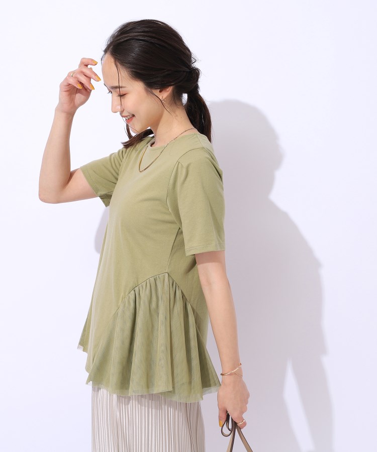 シューラルー/ドレスキップ(SHOO・LA・RUE/DRESKIP)の【自然にウエストカバー】インせず決まる サイドチュール切替Tシャツ14