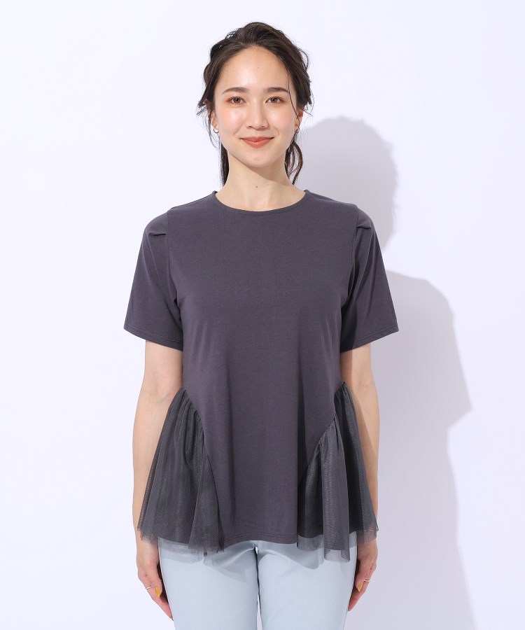 シューラルー/ドレスキップ(SHOO・LA・RUE/DRESKIP)の【自然にウエストカバー】インせず決まる サイドチュール切替Tシャツ17