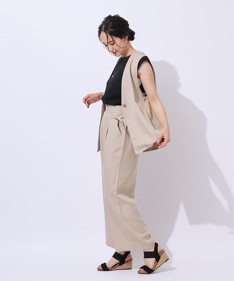 シューラルー/ドレスキップ(SHOO・LA・RUE/DRESKIP)の【洗える/セットアップ可】プラスワンで旬顔に 大人の麻調ジレ12