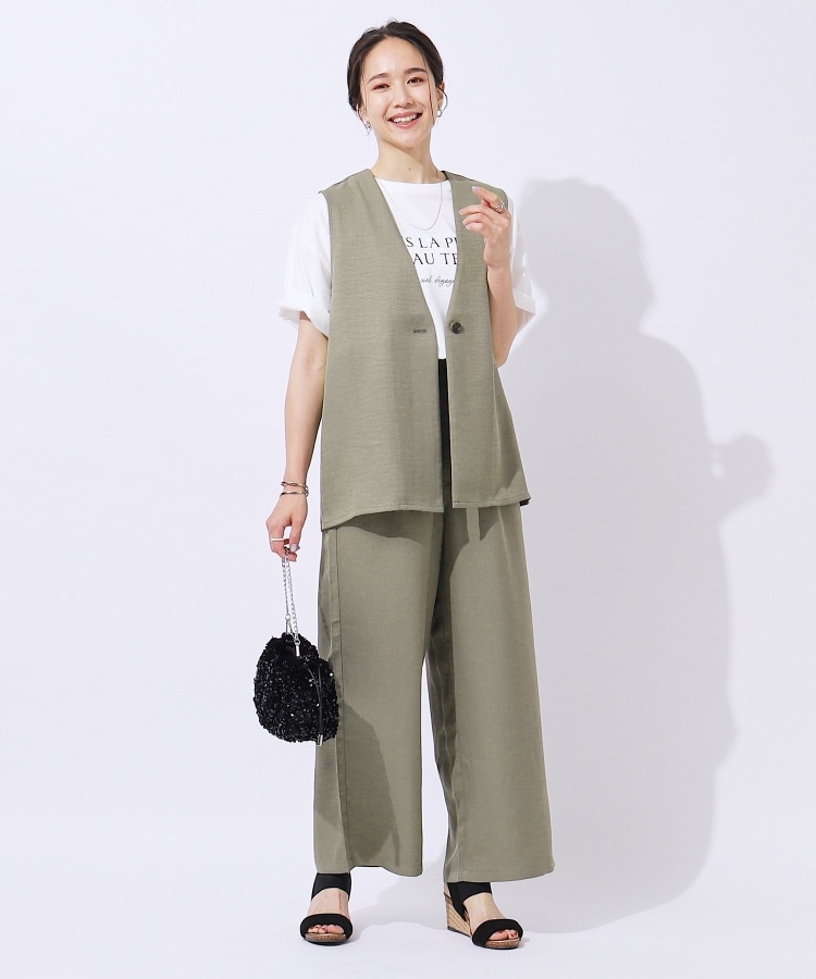 シューラルー/ドレスキップ(SHOO・LA・RUE/DRESKIP)の【洗える/セットアップ可】プラスワンで旬顔に 大人の麻調ジレ21