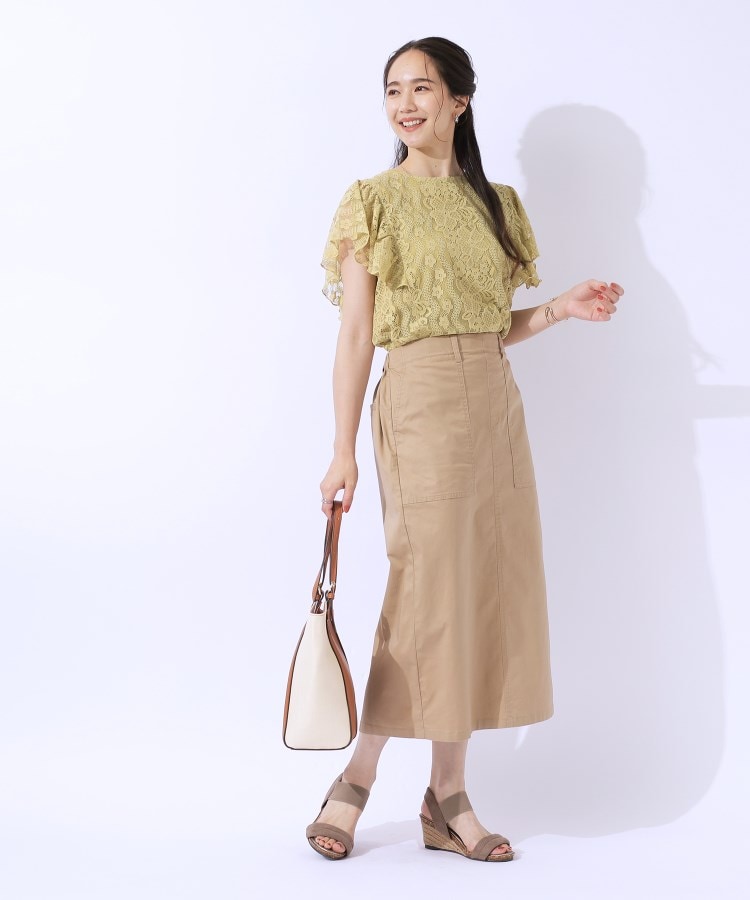 シューラルー/ドレスキップ(SHOO・LA・RUE/DRESKIP)の【無理せずキレイ】ブラウス見え お袖フリルレーストップス14
