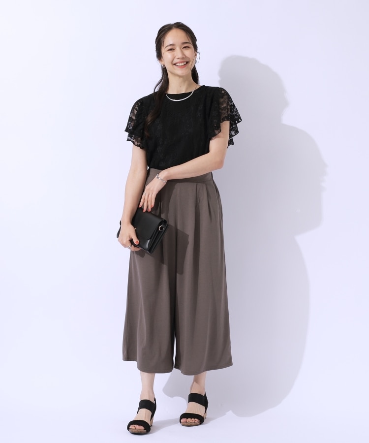 シューラルー/ドレスキップ(SHOO・LA・RUE/DRESKIP)の【無理せずキレイ】ブラウス見え お袖フリルレーストップス9