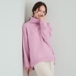 シューラルー/ドレスキップ(SHOO・LA・RUE/DRESKIP)のアウトで着られる ゆるタ－トルやわらかニット ピンク(071)