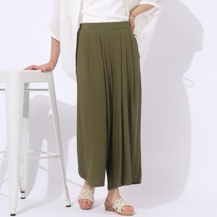 シューラルー/ドレスキップ(SHOO・LA・RUE/DRESKIP)の【UV】さらさらリラクシーガウチョパンツ 6～9分丈パンツ