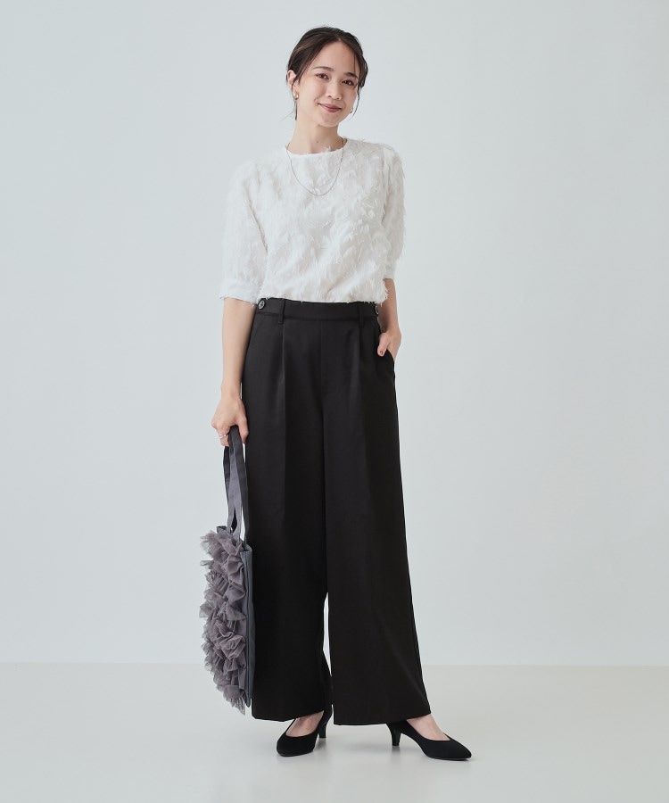シューラルー/ドレスキップ(SHOO・LA・RUE/DRESKIP)の【高レビュー/洗える】大人のきれいめスタイルに ウールフィールワイドパンツ21