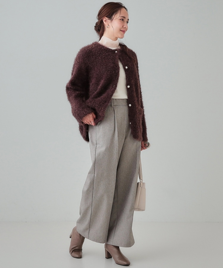 シューラルー/ドレスキップ(SHOO・LA・RUE/DRESKIP)の【高レビュー/洗える】大人のきれいめスタイルに ウールフィールワイドパンツ10