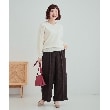 シューラルー/ドレスキップ(SHOO・LA・RUE/DRESKIP)の【高レビュー/洗える】大人のきれいめスタイルに ウールフィールワイドパンツ48