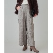 シューラルー/ドレスキップ(SHOO・LA・RUE/DRESKIP)の【高レビュー/洗える】大人のきれいめスタイルに ウールフィールワイドパンツ グレー(012)