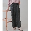 シューラルー/ドレスキップ(SHOO・LA・RUE/DRESKIP)の【高レビュー/洗える】大人のきれいめスタイルに ウールフィールワイドパンツ チャコールグレー(213)