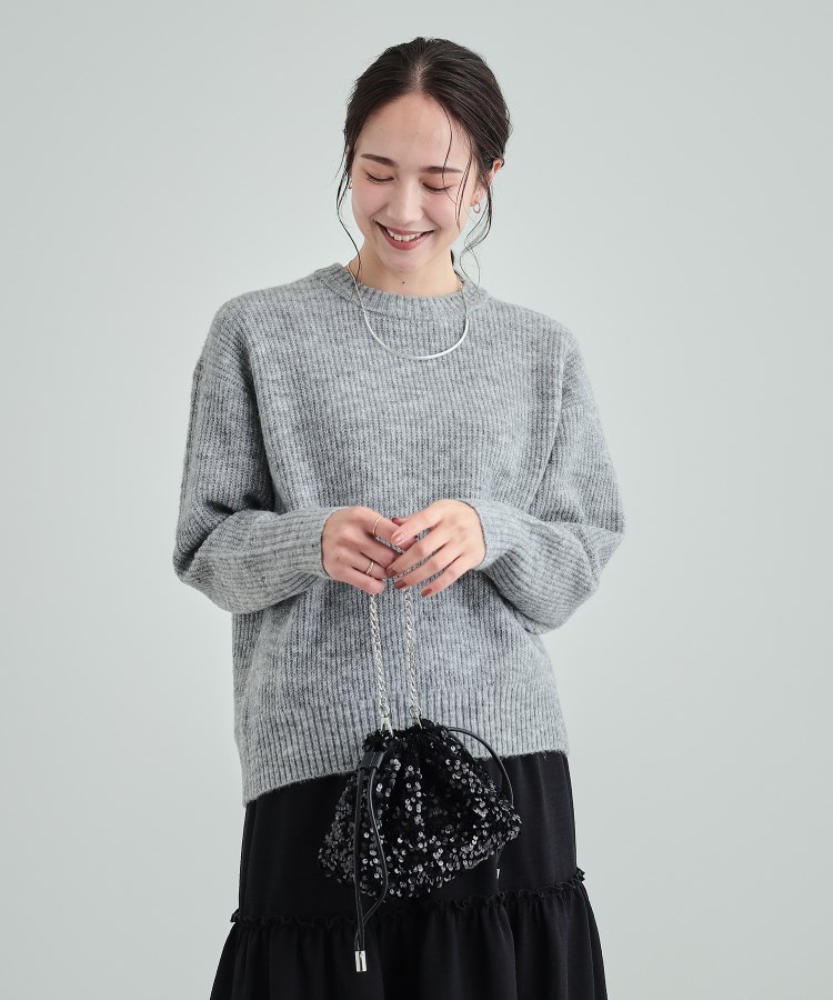 高レビュー】大人フェミニン ふわふわ畦編み ゆるニット（ニット