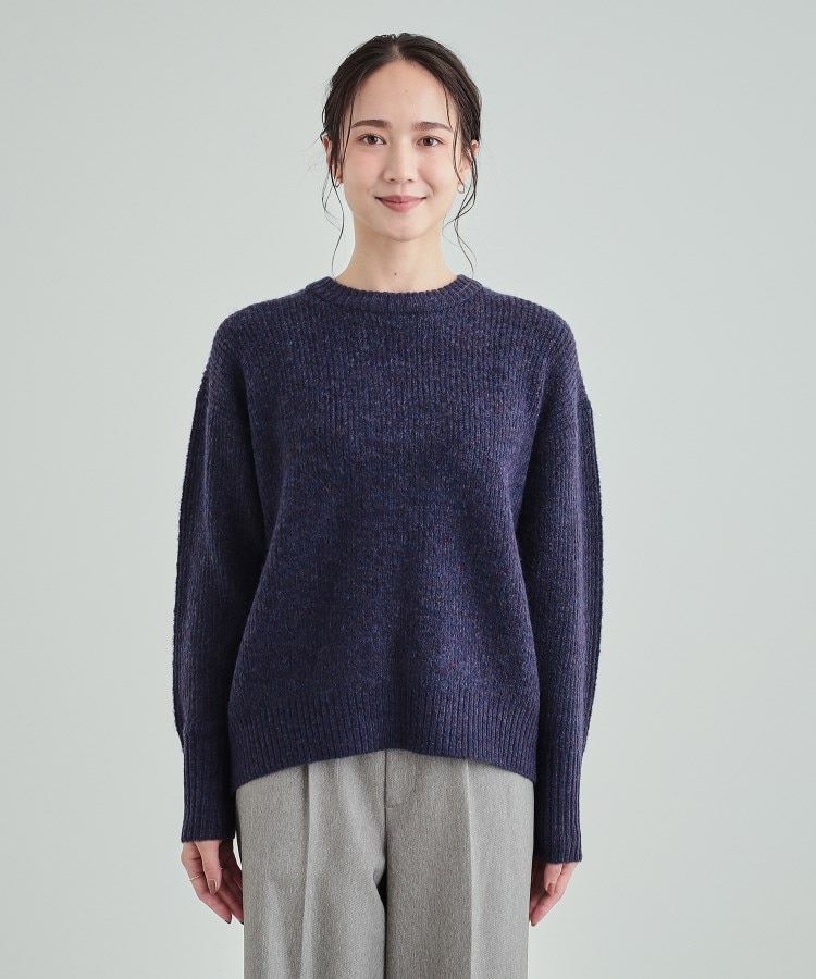 高レビュー】大人フェミニン ふわふわ畦編み ゆるニット(ニット 高レビュー】大人フェミニン ふわふわ畦編み ゆるニット(ニット