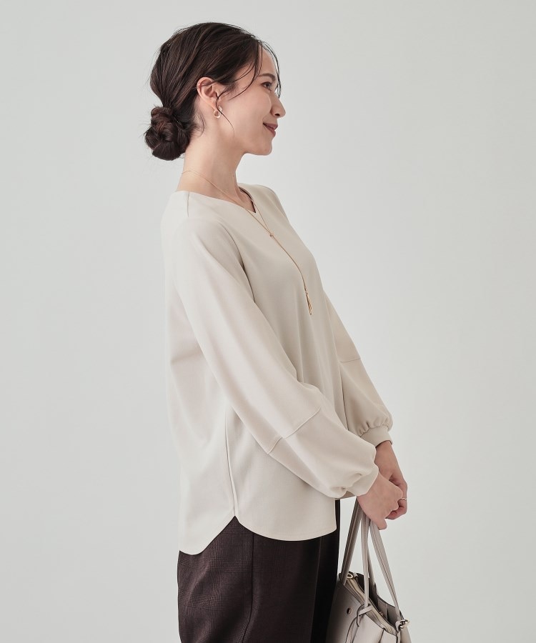 シューラルー/ドレスキップ(SHOO・LA・RUE/DRESKIP)の【2点セット】大人の上品シルエット アクセサリー付き お袖切替トップス11