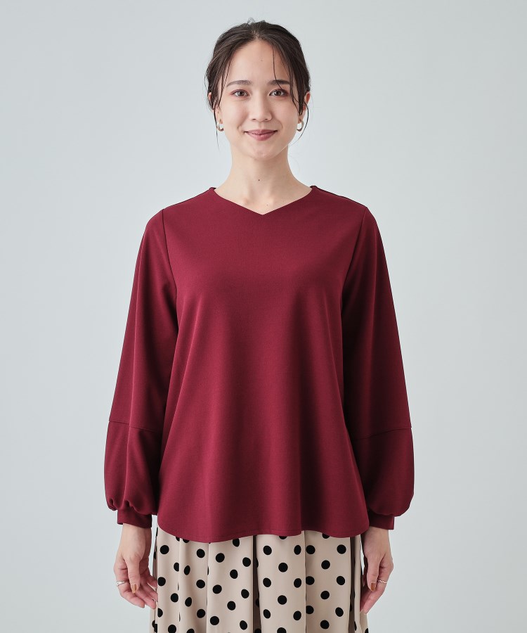 シューラルー/ドレスキップ(SHOO・LA・RUE/DRESKIP)の【2点セット】大人の上品シルエット アクセサリー付き お袖切替トップス24