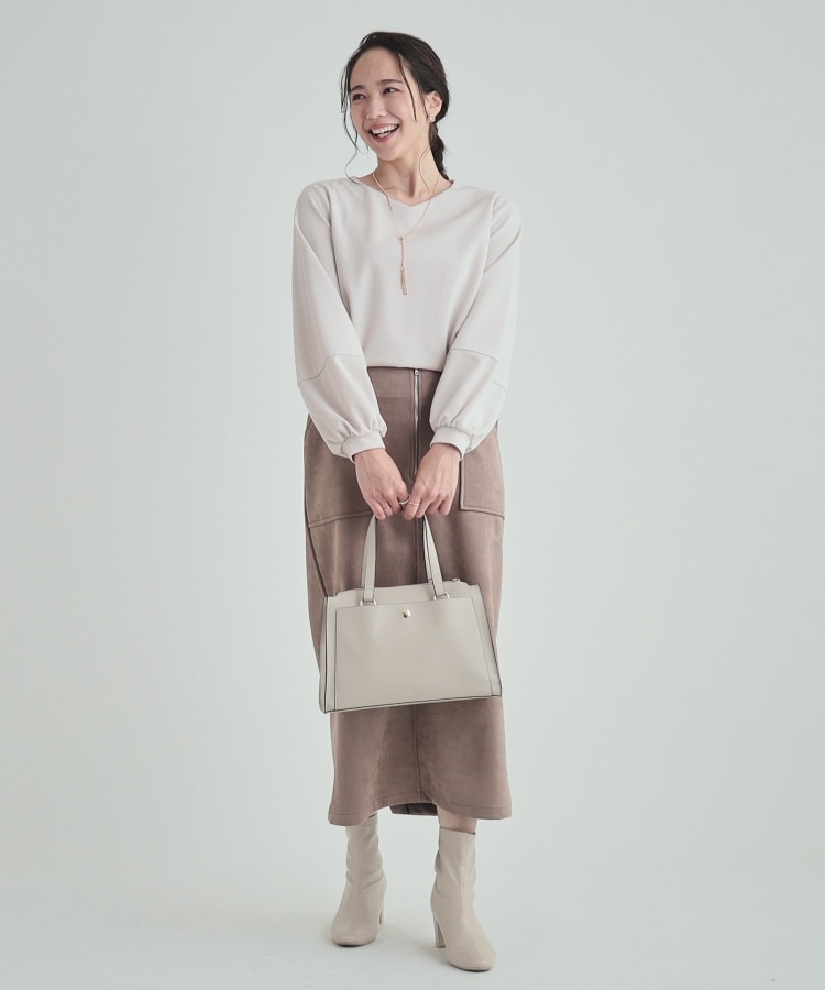 シューラルー/ドレスキップ(SHOO・LA・RUE/DRESKIP)の【2点セット】大人の上品シルエット アクセサリー付き お袖切替トップス30