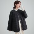 シューラルー/ドレスキップ(SHOO・LA・RUE/DRESKIP)の【高レビュー/撥水/吸湿発熱】大人が着たい オーバーキルトブルゾン ブラック(019)