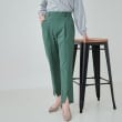 シューラルー/ドレスキップ(SHOO・LA・RUE/DRESKIP)の【洗える/UV/吸水速乾】裾スリット テーパードパンツ グリーン(022)