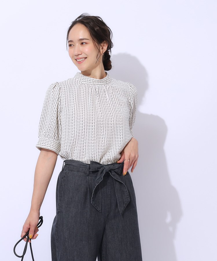 シューラルー/ドレスキップ(SHOO・LA・RUE/DRESKIP)の【2WAY/無理せずキレイ】リボンが華やかさをプラスする 5分袖ブラウス1