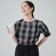 シューラルー/ドレスキップ(SHOO・LA・RUE/DRESKIP)の【洗える/イージーケア】腕周りがキレイに見える 5分袖ブラウス ブラック(219)