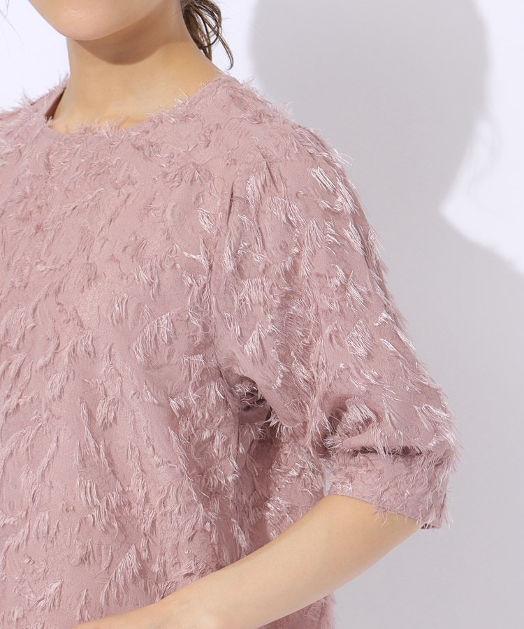 シューラルー/ドレスキップ(SHOO・LA・RUE/DRESKIP)の【洗える】上品な甘さ フリンジ ジャカード5分袖ブラウス18