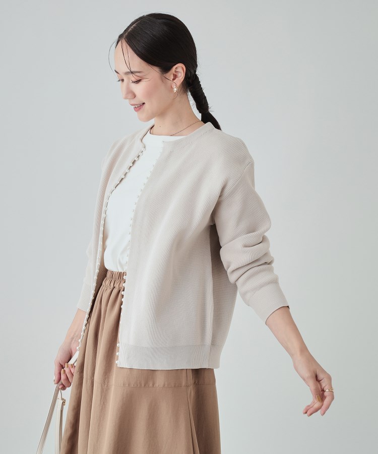 シューラルー/ドレスキップ(SHOO・LA・RUE/DRESKIP)のフェイクパールが華やか フェミニンニットカーディガン10