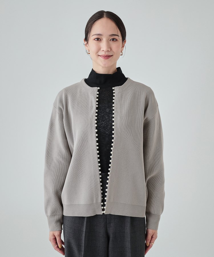 シューラルー/ドレスキップ(SHOO・LA・RUE/DRESKIP)のフェイクパールが華やか フェミニンニットカーディガン17