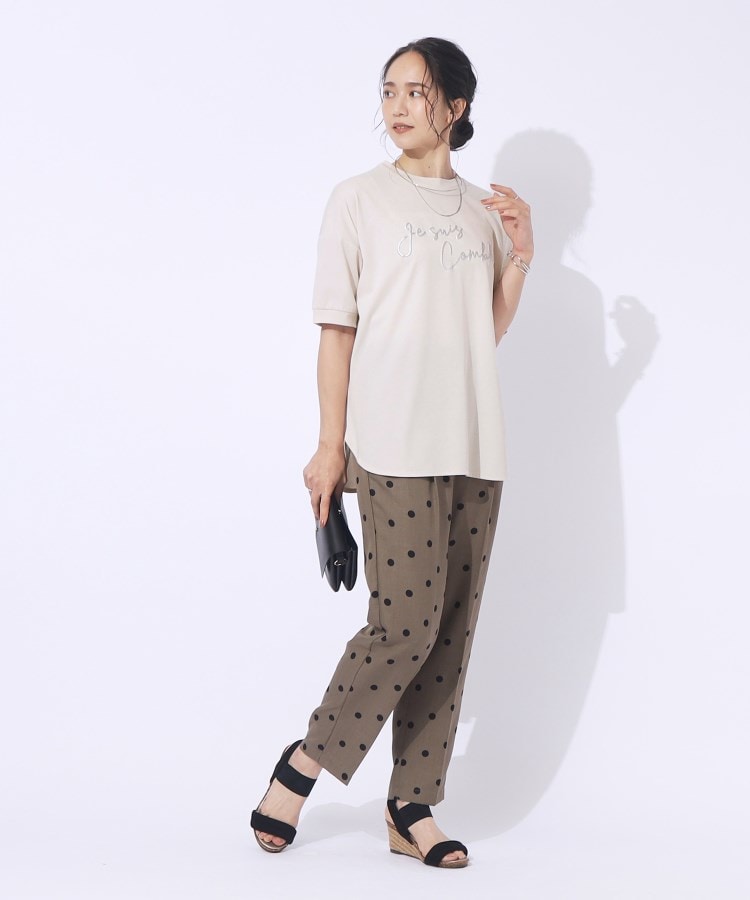 シューラルー/ドレスキップ(SHOO・LA・RUE/DRESKIP)の【洗える/UV】大人のこなれ感 ぷっくりラメロゴTシャツ7