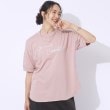 シューラルー/ドレスキップ(SHOO・LA・RUE/DRESKIP)の【洗える/UV】大人のこなれ感 ぷっくりラメロゴTシャツ ピンク(071)