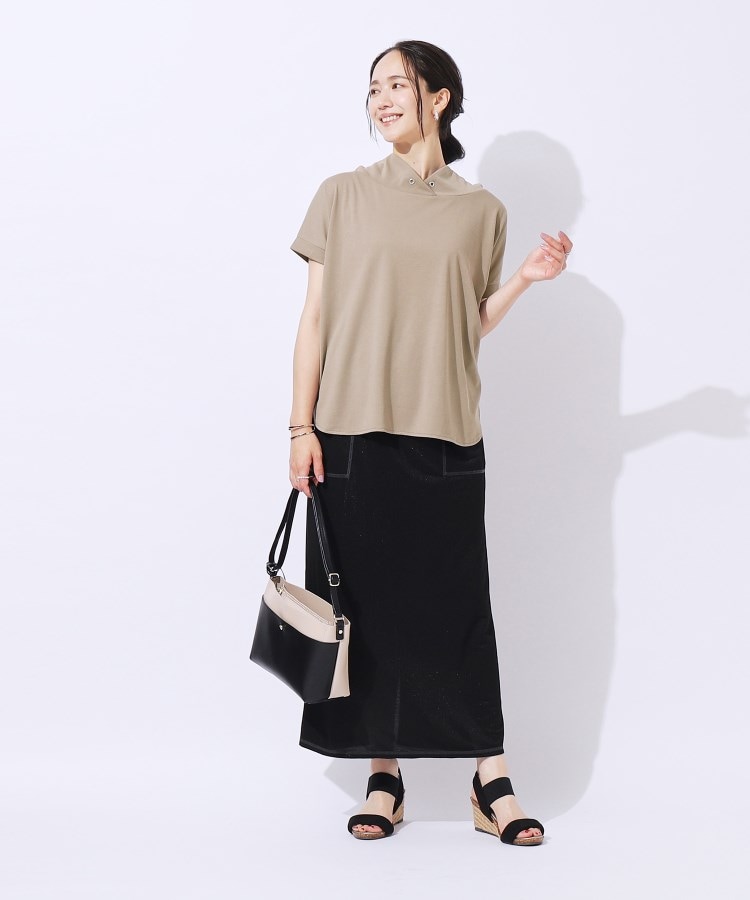 シューラルー/ドレスキップ(SHOO・LA・RUE/DRESKIP)の【高レビュー/UV】さらりと大人カジュアルな装いに 抜け襟Tシャツ7