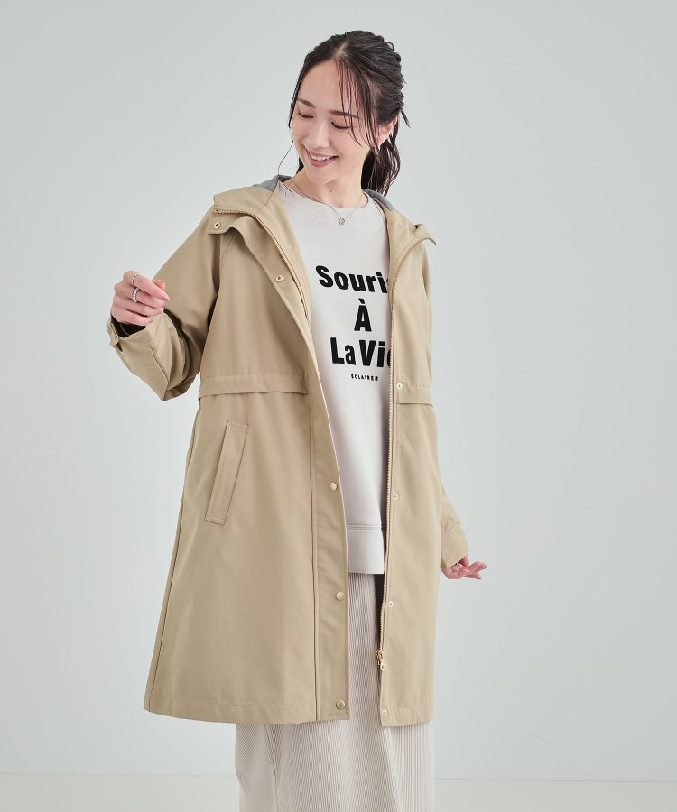 シューラルー/ドレスキップ(SHOO・LA・RUE/DRESKIP)の【撥水】女性らしいシルエットが叶う 切替ボンディングコート6