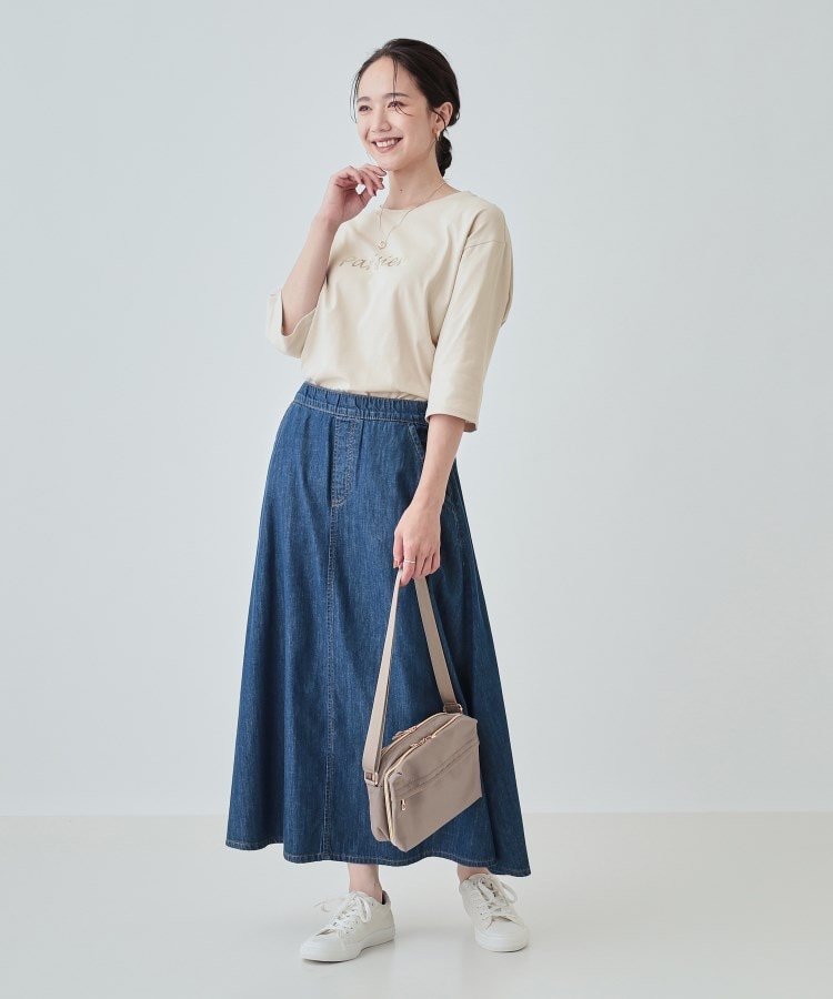 シューラルー/ドレスキップ(SHOO・LA・RUE/DRESKIP)の【UV】二の腕カバーにも USAコットンロゴTシャツ7