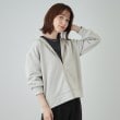 シューラルー/ドレスキップ(SHOO・LA・RUE/DRESKIP)のラメ裏毛ジップアップパーカー ライトグレー(011)