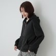 シューラルー/ドレスキップ(SHOO・LA・RUE/DRESKIP)のラメ裏毛ジップアップパーカー ブラック(019)