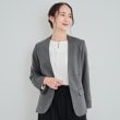 シューラルー/ドレスキップ(SHOO・LA・RUE/DRESKIP)の【洗える/S-LL/セットアップ可/通勤/セレモニー】カラーレスジャケット チャコールグレー(014)