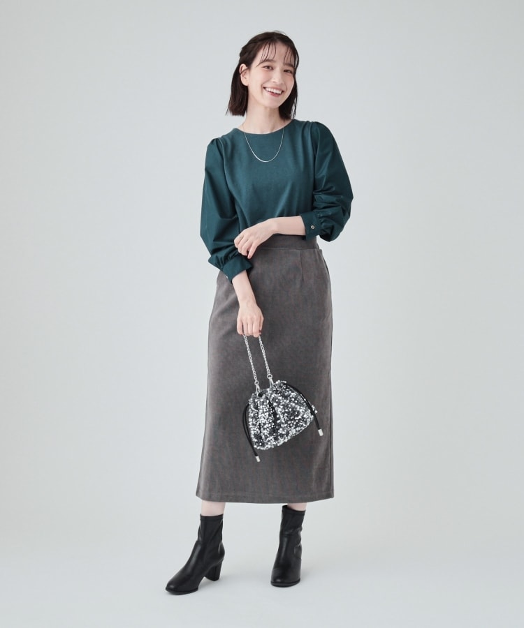 シューラルー/ドレスキップ(SHOO・LA・RUE/DRESKIP)のきれいなIラインで大人っぽく コーデュロイナロースカート9