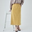 シューラルー/ドレスキップ(SHOO・LA・RUE/DRESKIP)のきれいなIラインで大人っぽく コーデュロイナロースカート マスタード(033)