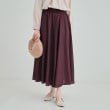 シューラルー/ドレスキップ(SHOO・LA・RUE/DRESKIP)のウエストリブで無理せずキレイ　艶やかに彩る サテンフレアスカート ブラウン(044)